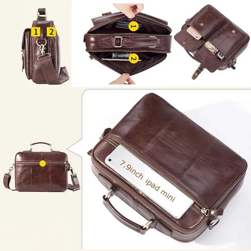 Cowhide Casual Handbag Tote Briefcase