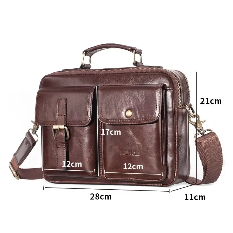 Cowhide Casual Handbag Tote Briefcase