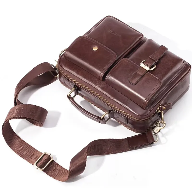 Cowhide Casual Handbag Tote Briefcase
