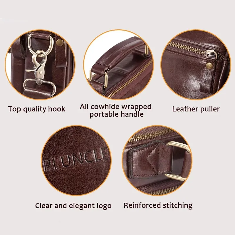 Cowhide Casual Handbag Tote Briefcase