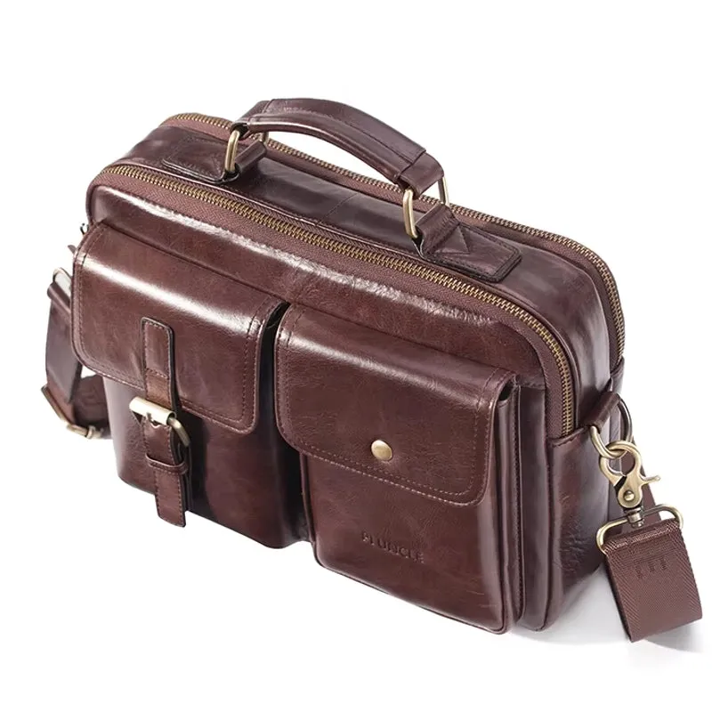 Cowhide Casual Handbag Tote Briefcase