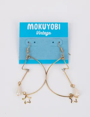 Crescent Chandelier Vintage Earrings