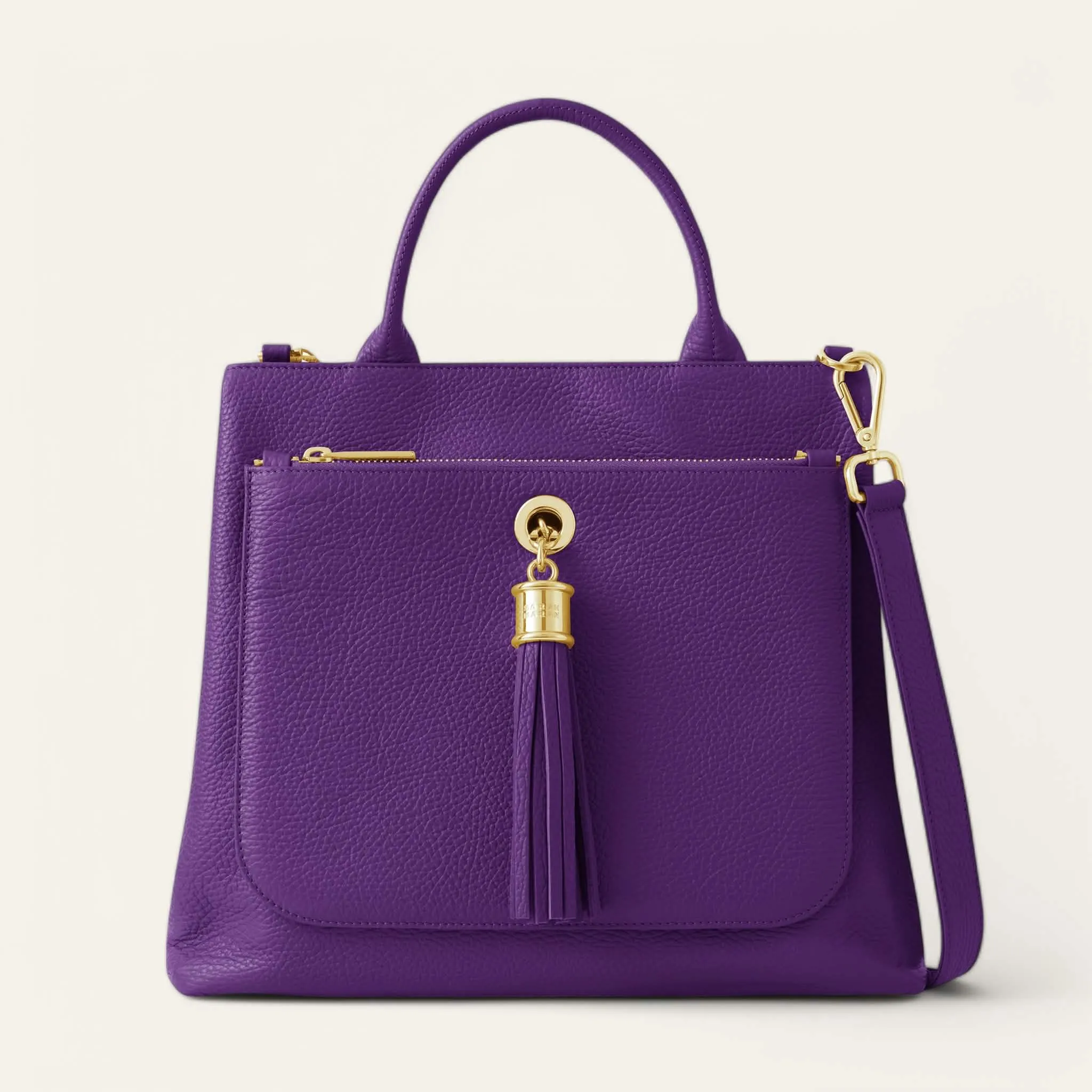 Dahlia Tote | Amethyst with Gold hardware