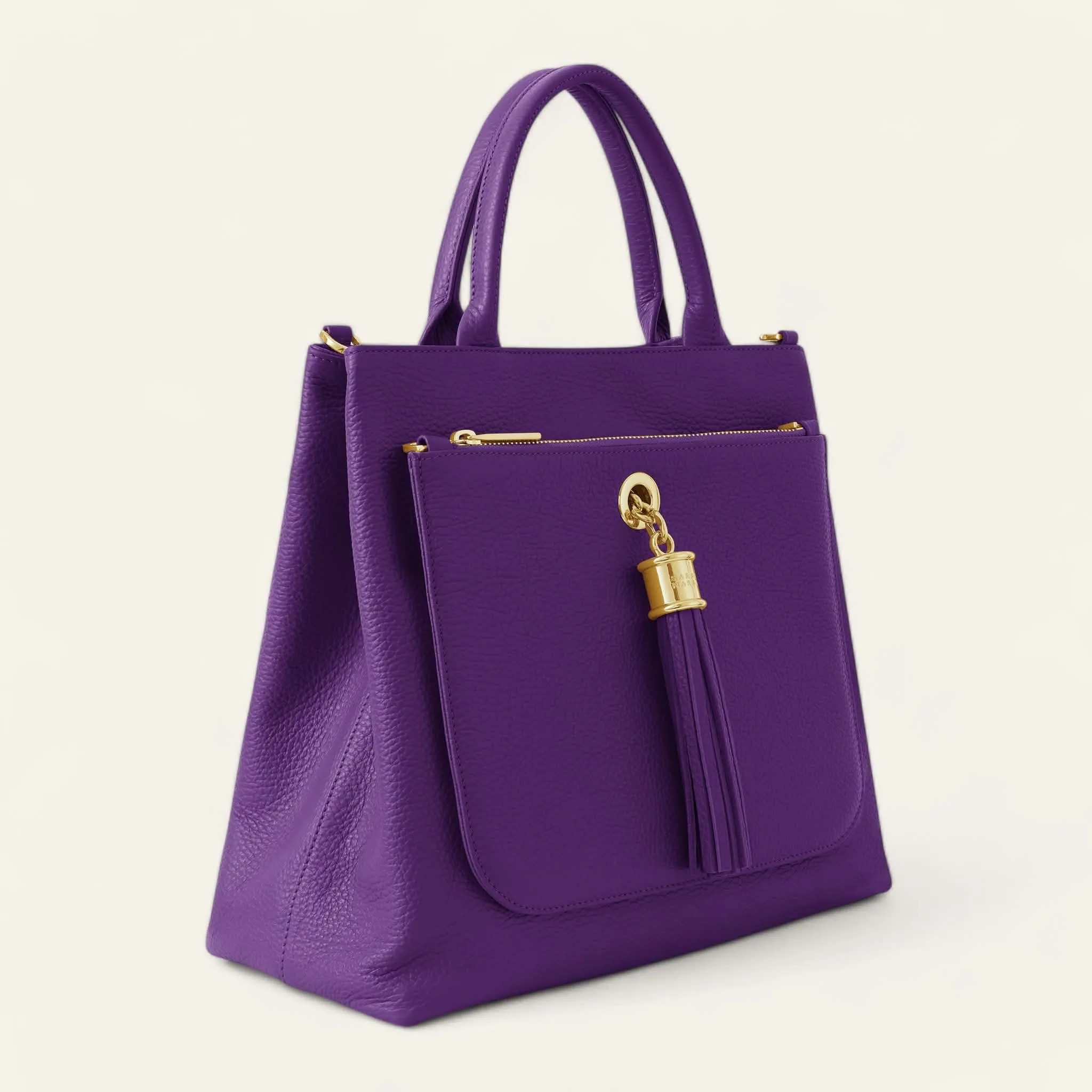 Dahlia Tote | Amethyst with Gold hardware