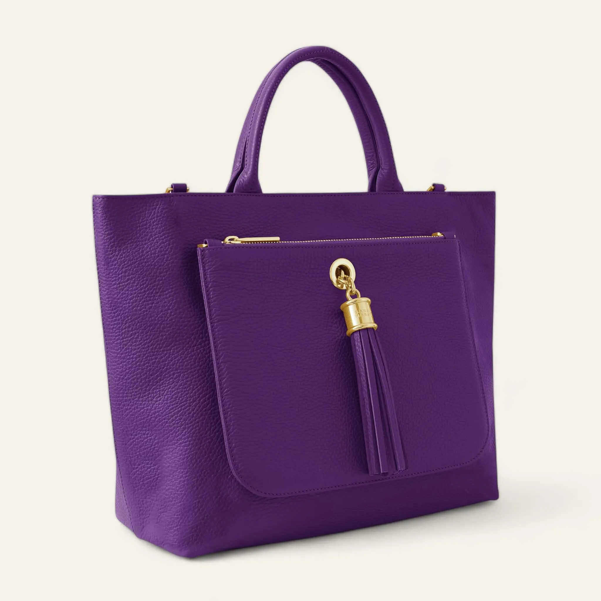 Dahlia Tote | Amethyst with Gold hardware