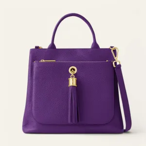 Dahlia Tote | Amethyst with Gold hardware