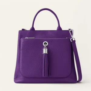 Dahlia Tote | Amethyst with Silver hardware