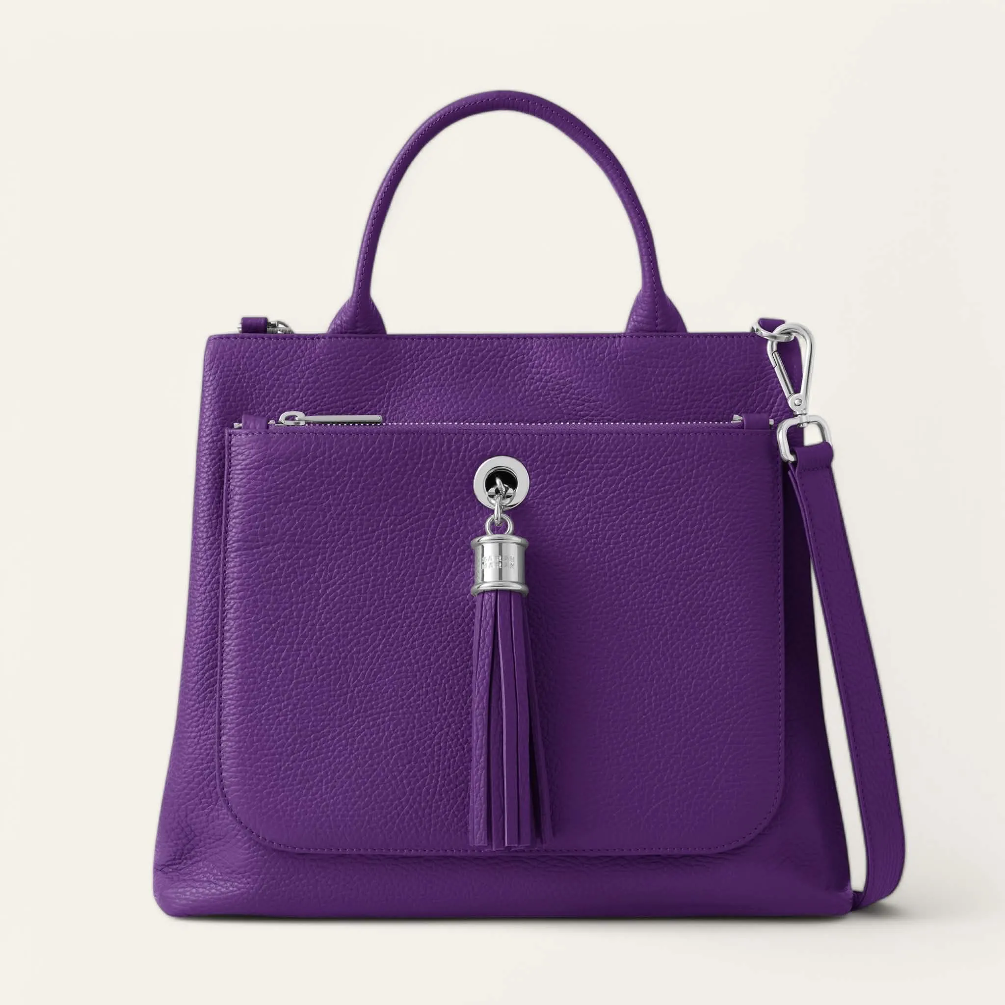 Dahlia Tote | Amethyst with Silver hardware