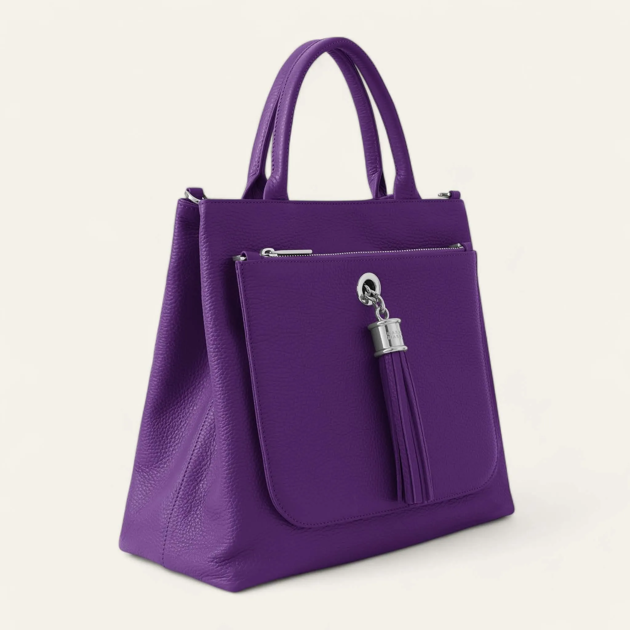 Dahlia Tote | Amethyst with Silver hardware