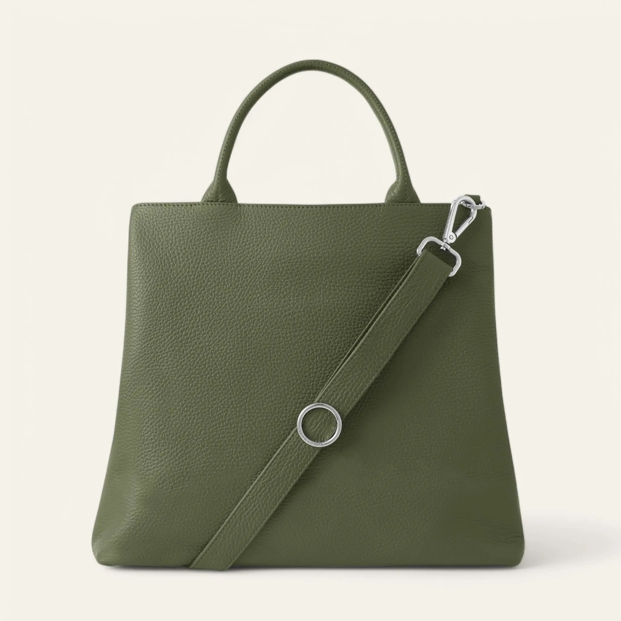 Dahlia Tote | Olive with Silver hardware