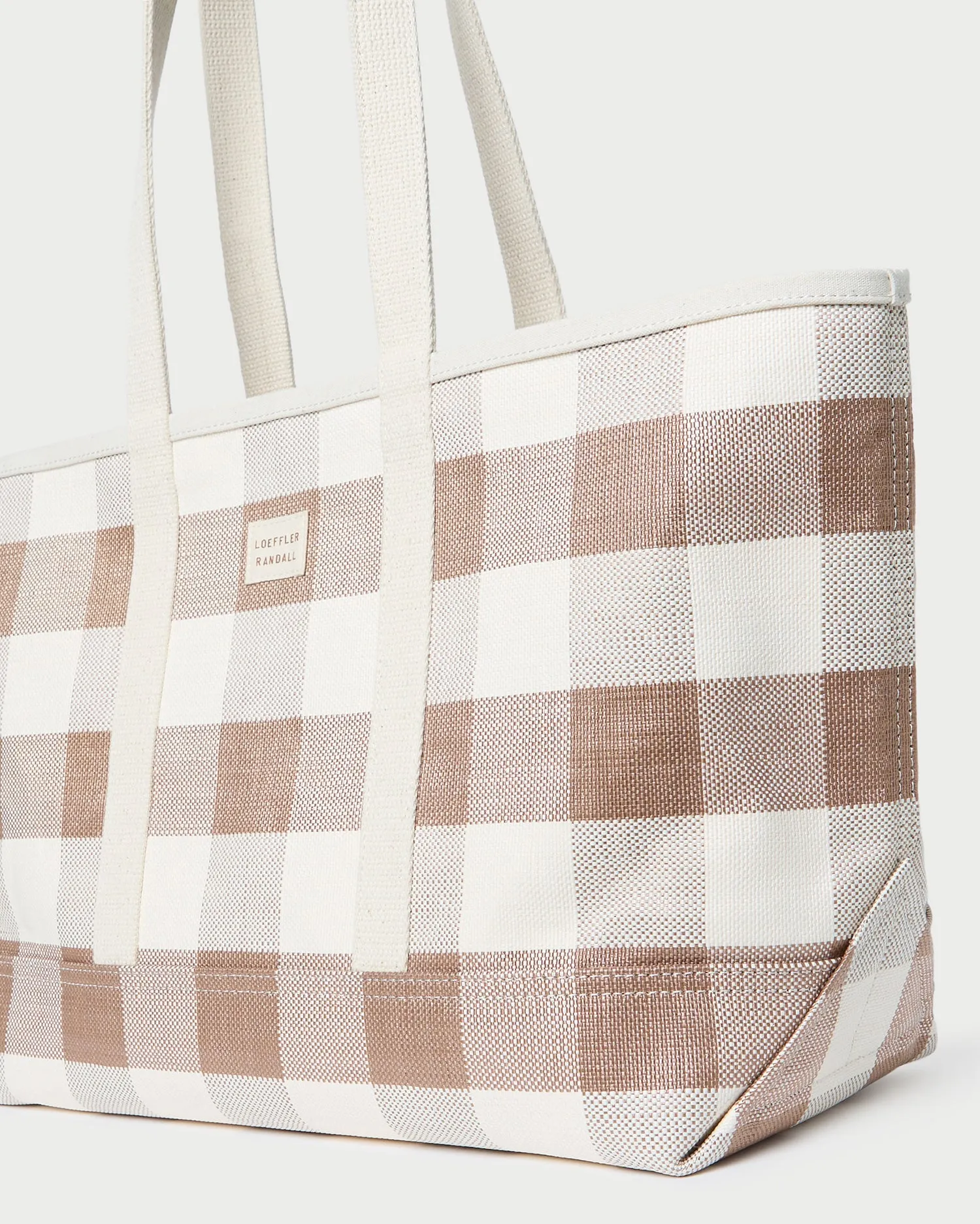 Deanie Brown Gingham Tote