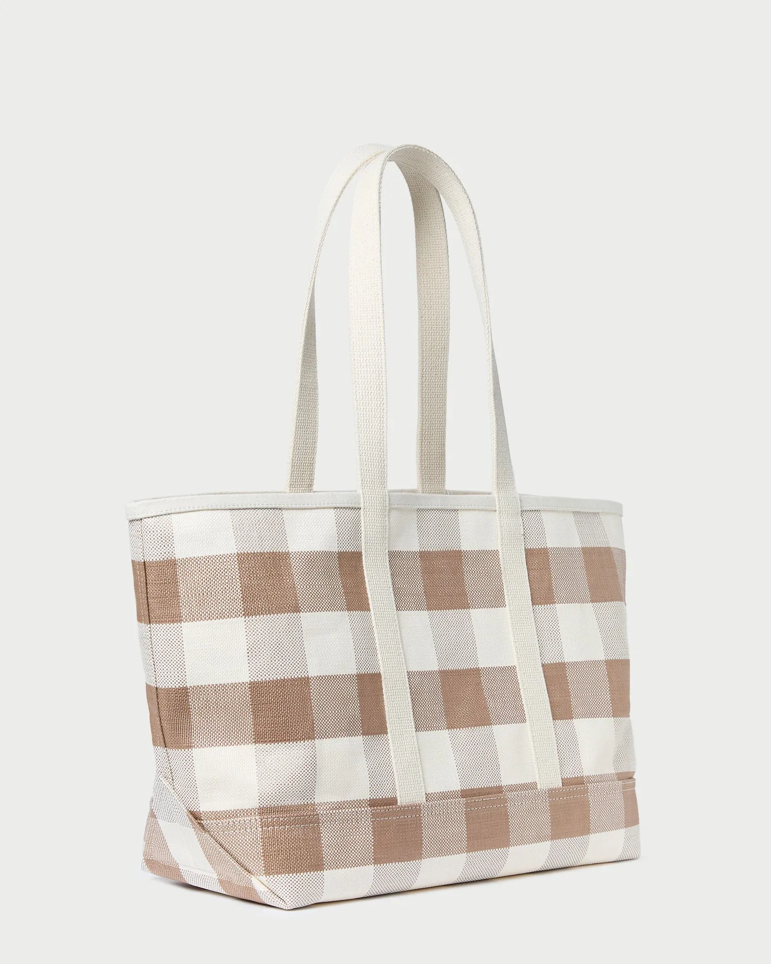 Deanie Brown Gingham Tote