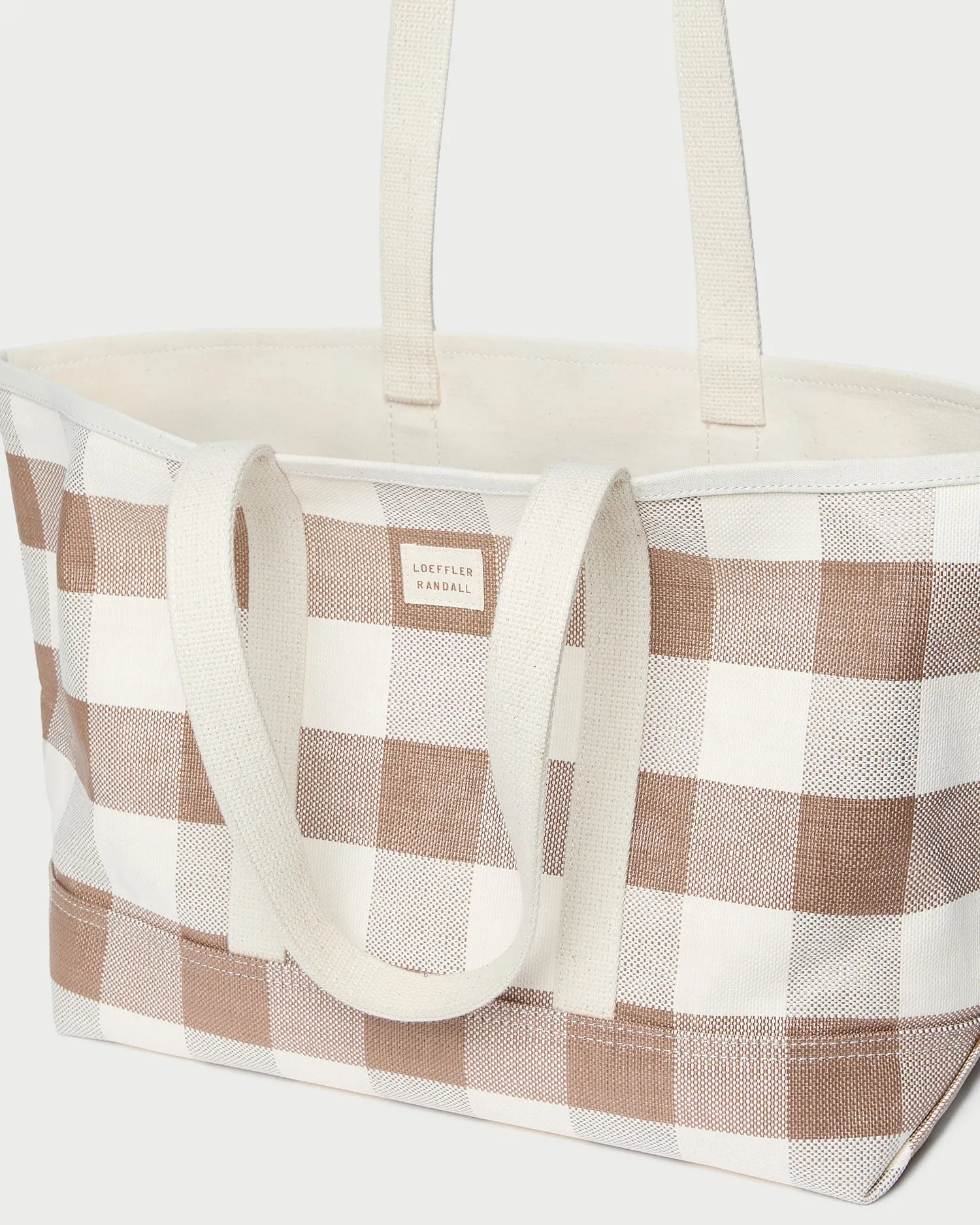 Deanie Brown Gingham Tote