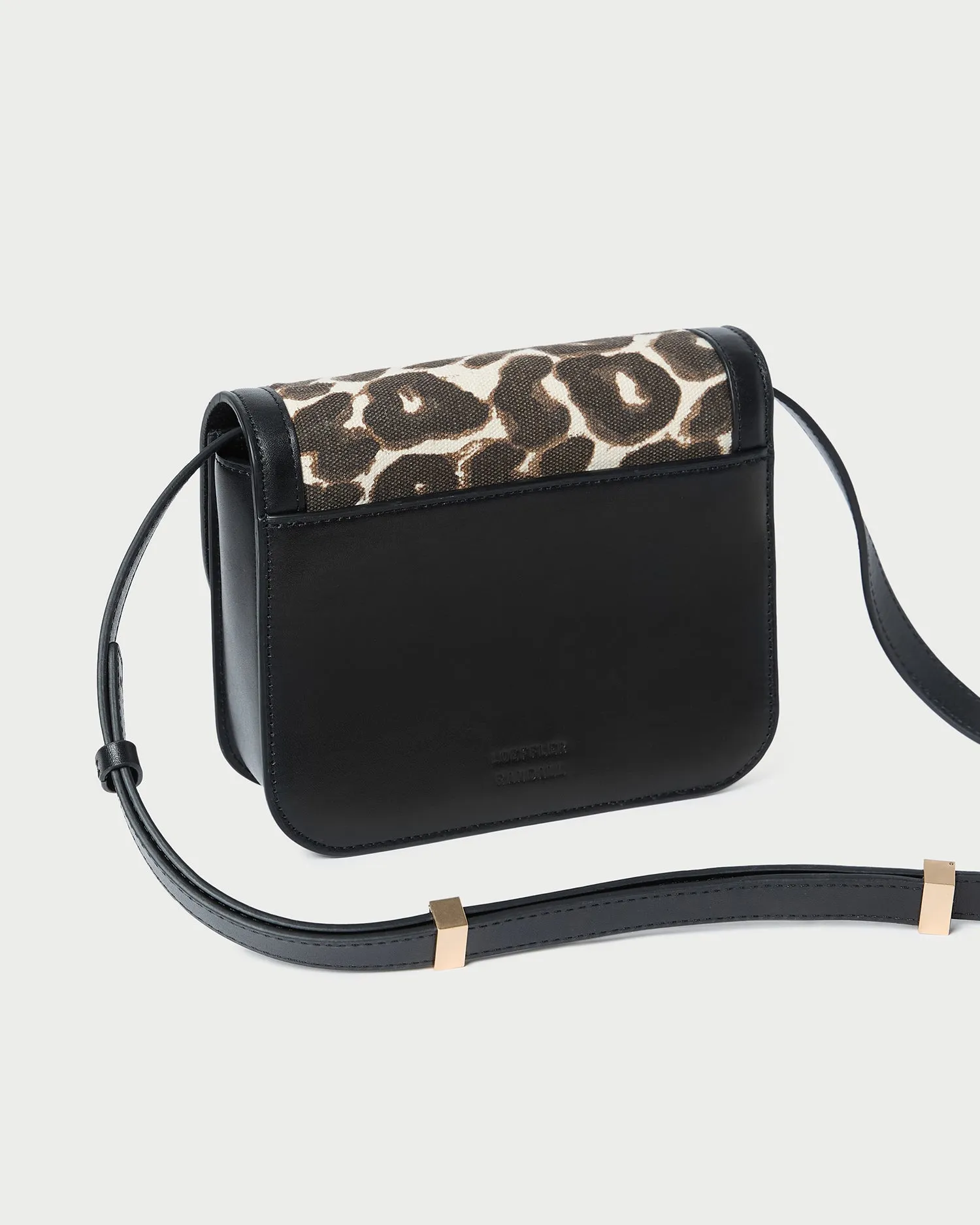 Desi Leopard/Black Canvas Crossbody
