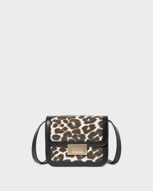 Desi Leopard/Black Canvas Crossbody