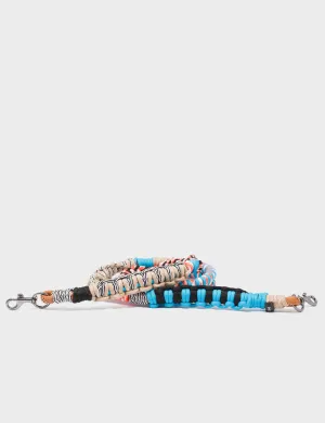 Detachable Shoulder Strap - Cyan Blue and Orange Handwoven Paracord