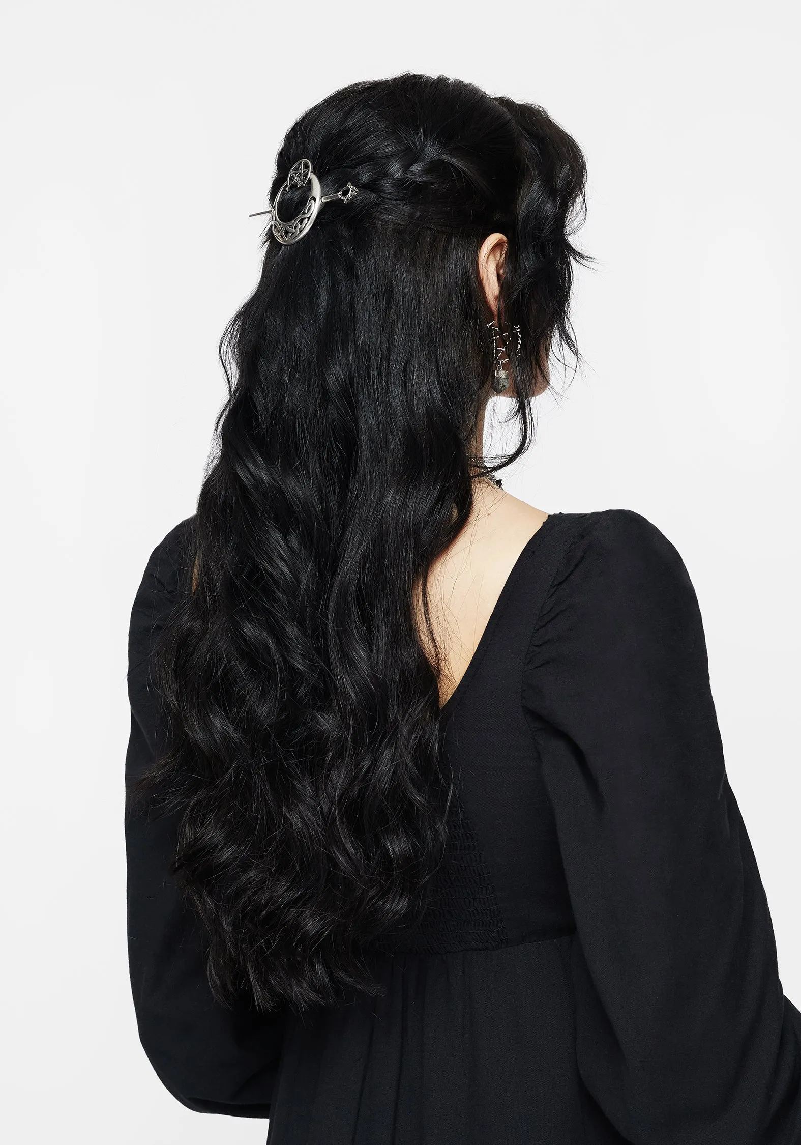Druantia Pentagram Moon Hair Pin