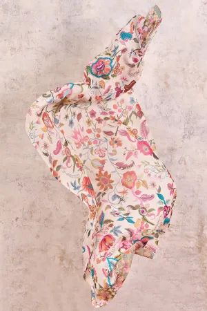 Estella Floral Beaded Scarf - Multi