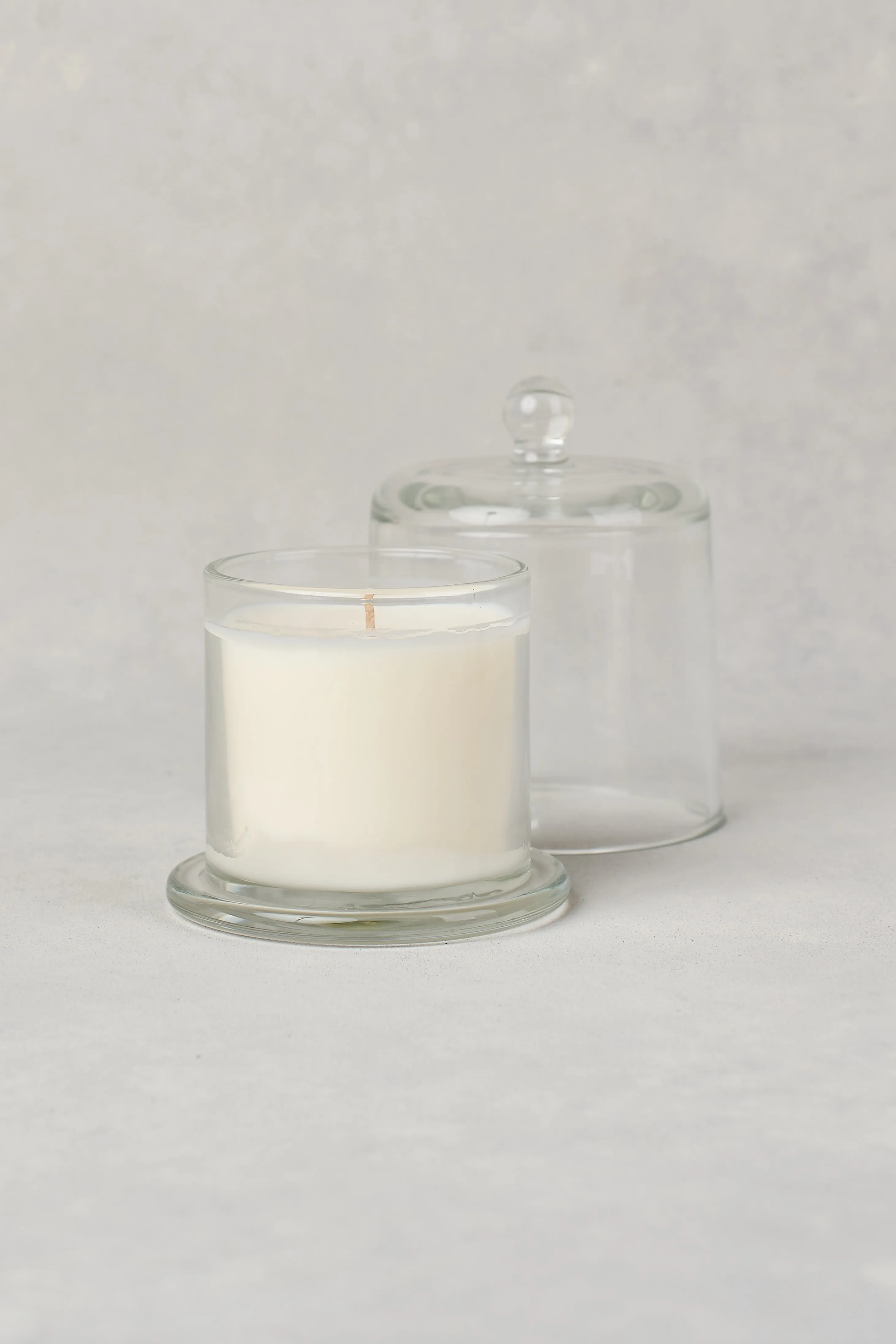 Floral Garden Glass Cloche Candle