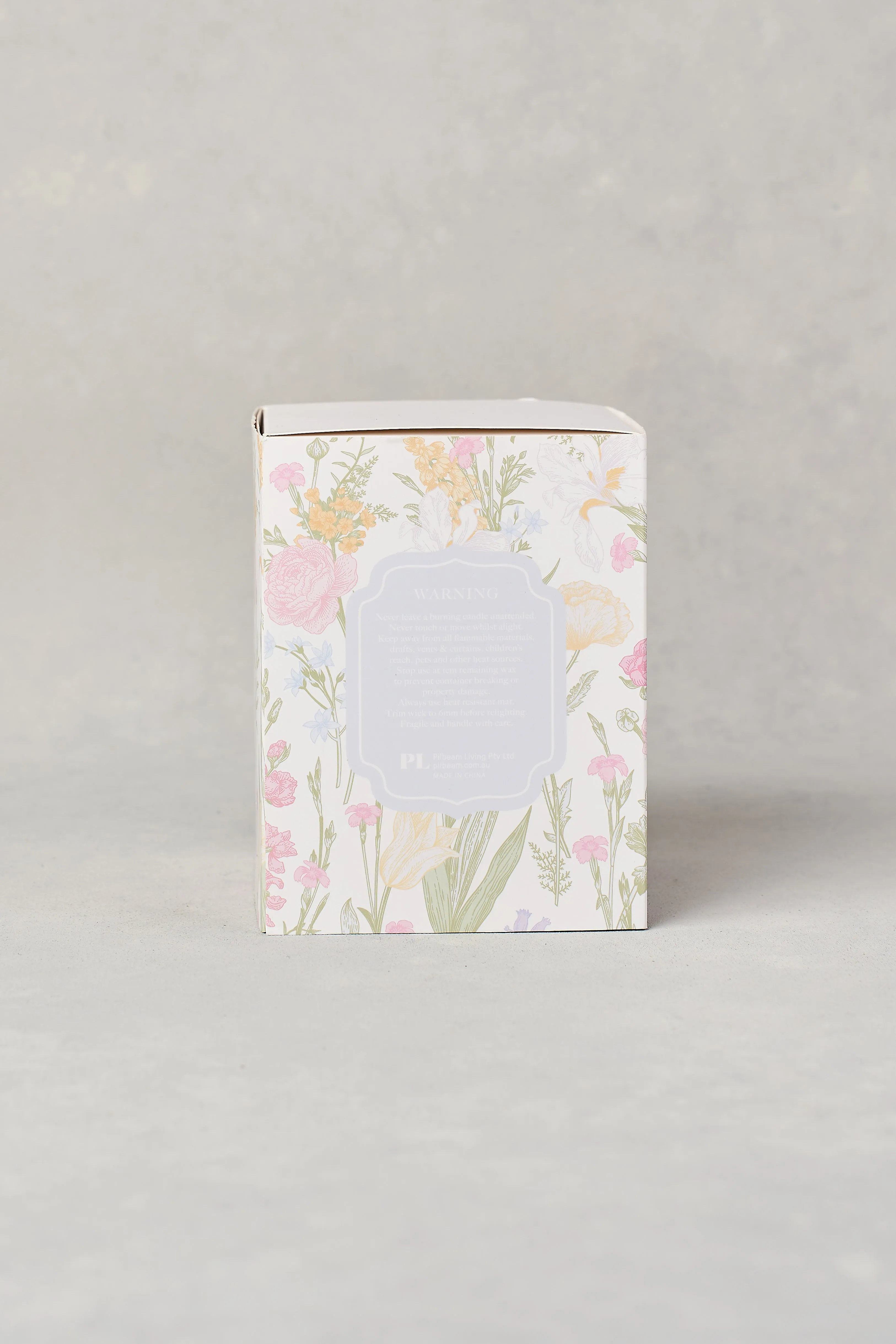 Floral Garden Glass Cloche Candle