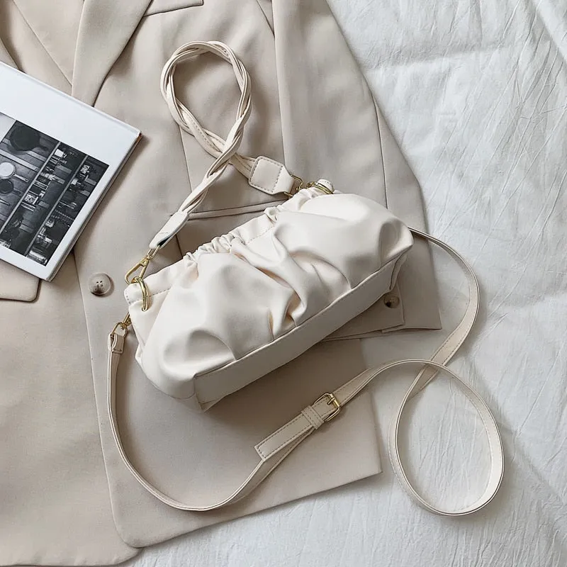 Folds Designer Small Crossbody Bags For Women Trend Shoulder Handbags