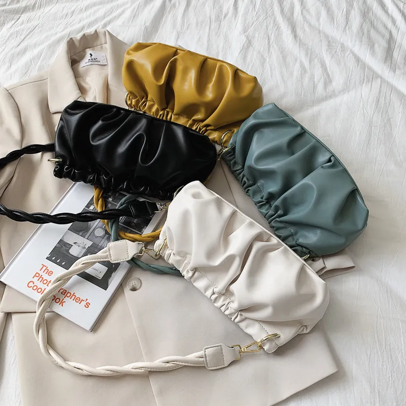 Folds Designer Small Crossbody Bags For Women Trend Shoulder Handbags