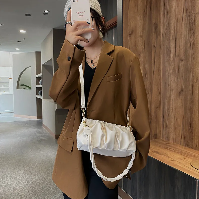 Folds Designer Small Crossbody Bags For Women Trend Shoulder Handbags