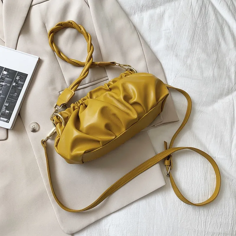 Folds Designer Small Crossbody Bags For Women Trend Shoulder Handbags