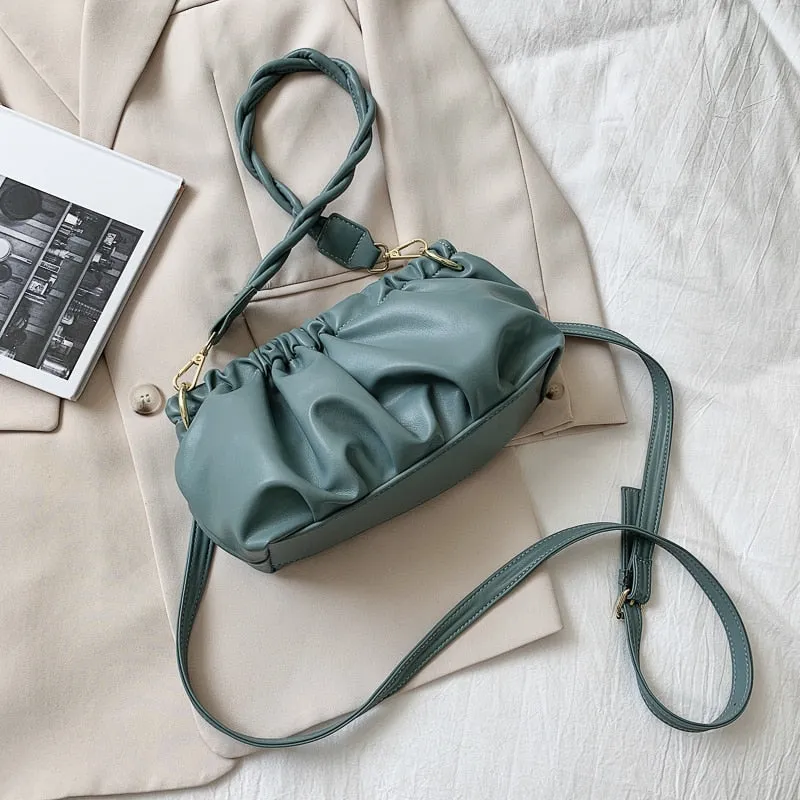 Folds Designer Small Crossbody Bags For Women Trend Shoulder Handbags