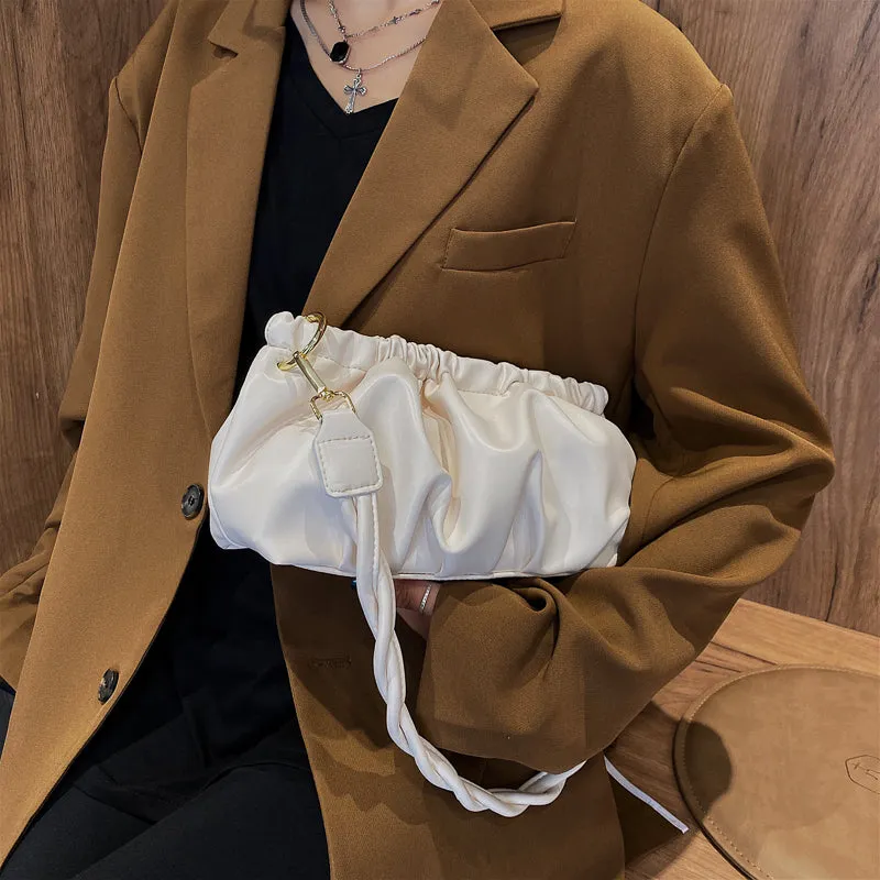 Folds Designer Small Crossbody Bags For Women Trend Shoulder Handbags