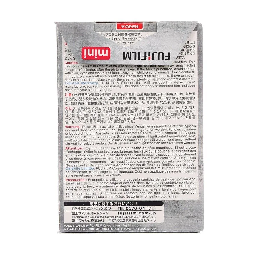 FUJIFILM Instax Mini Film Stone Gray