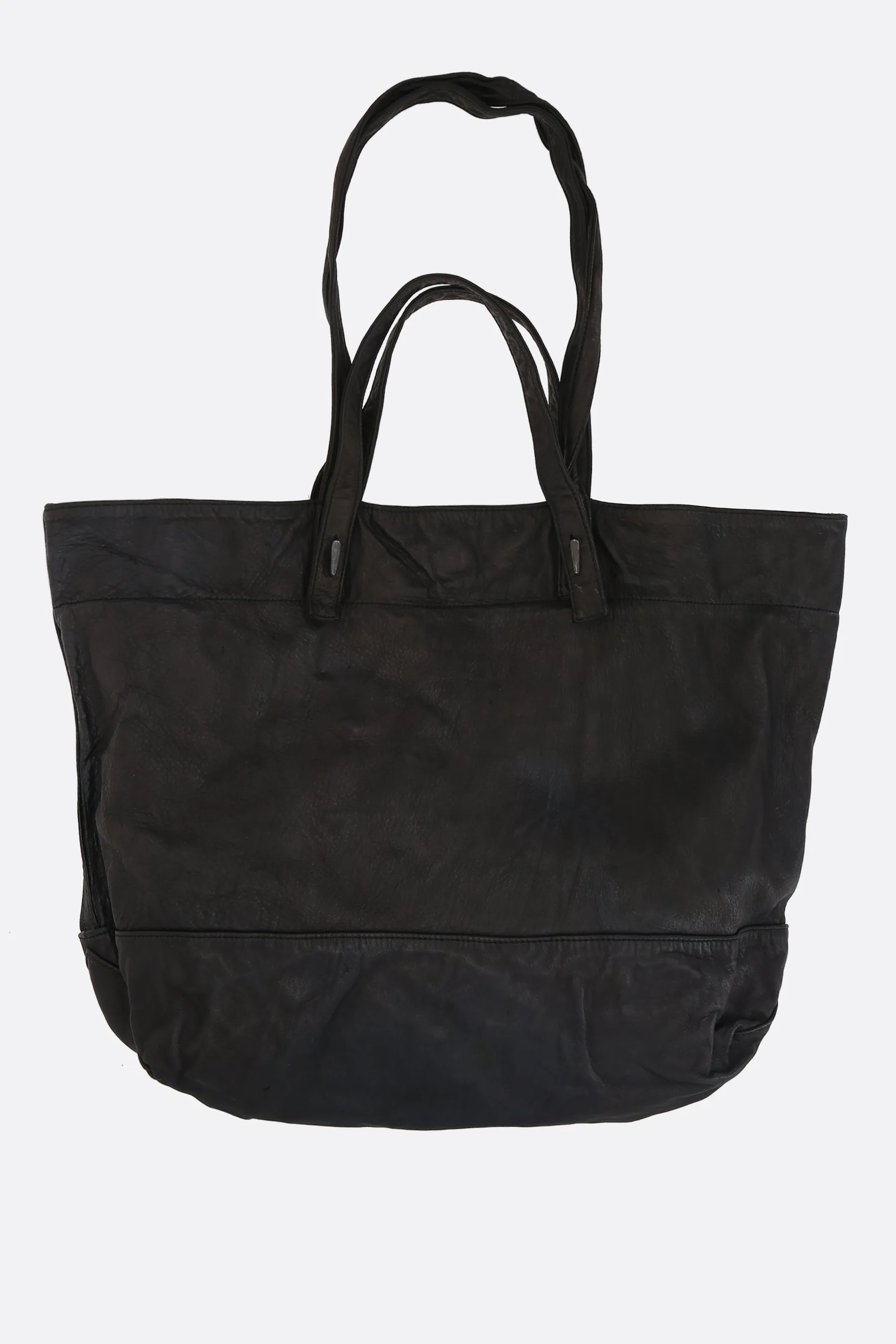 grainy leather tote bag