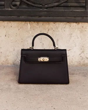 HARIETTE HANDLE BAG - DARK CACAO SAFFIANO