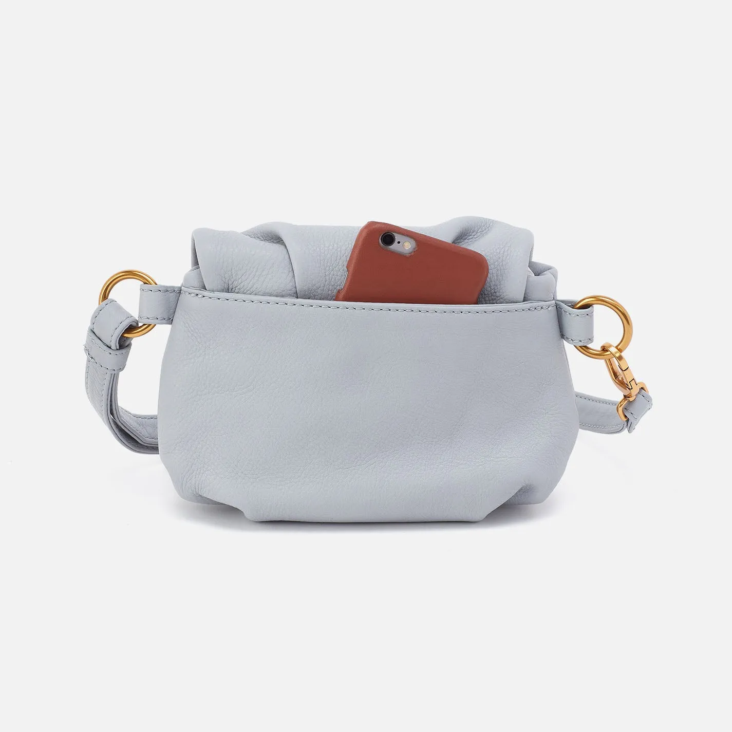 Harley Crossbody Sling In Pebbled Leather - Blue Pearl
