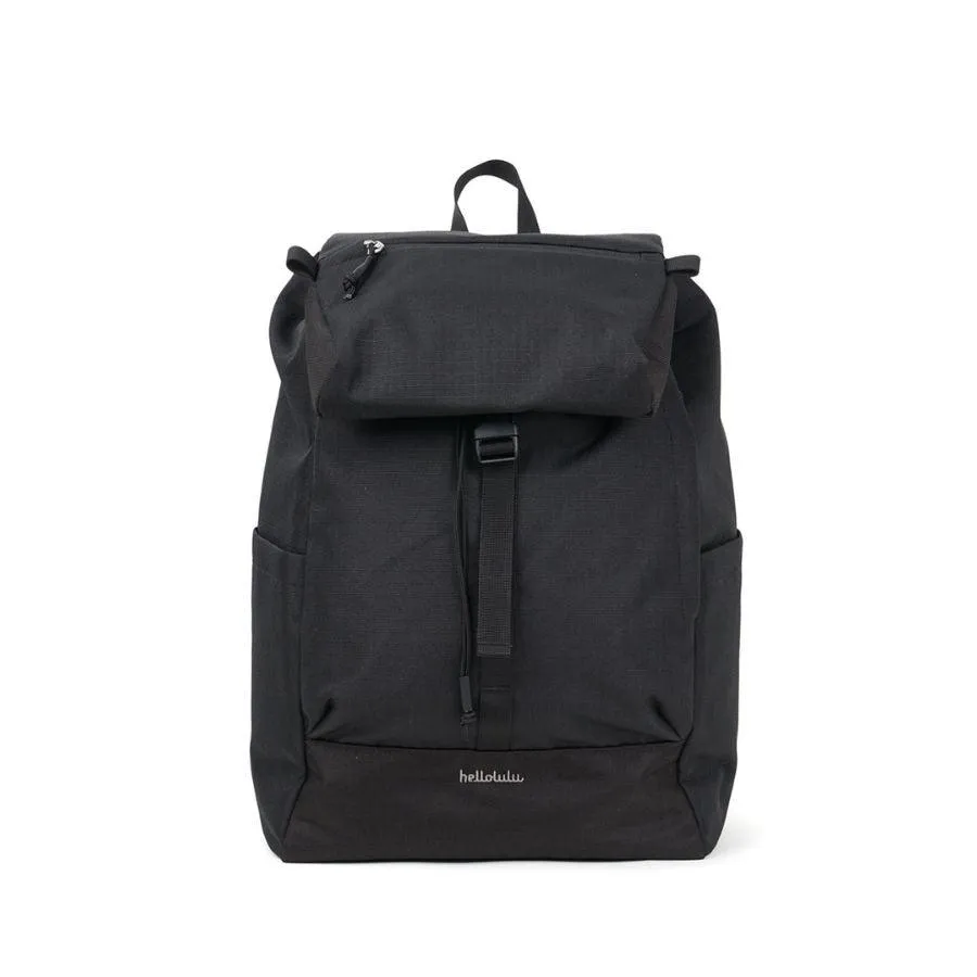 HELLOLULU Saro Utility Flap Backpack Mchar.Black
