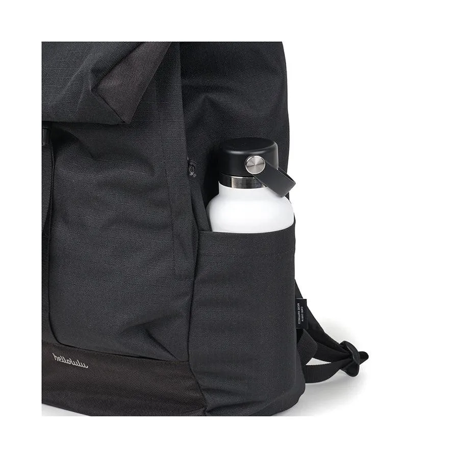 HELLOLULU Saro Utility Flap Backpack Mchar.Black