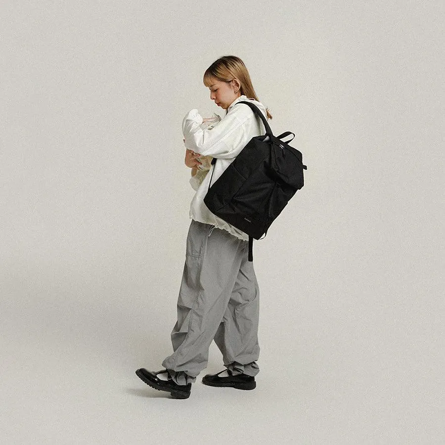 HELLOLULU Saro Utility Flap Backpack Mchar.Black