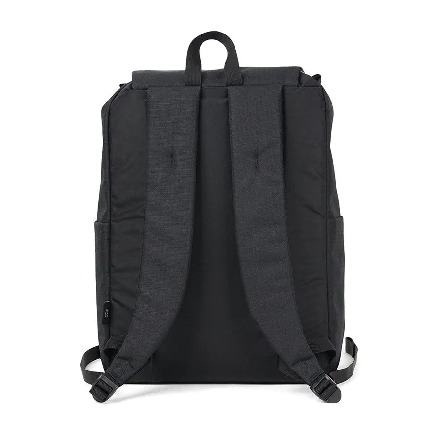 HELLOLULU Saro Utility Flap Backpack Mchar.Black