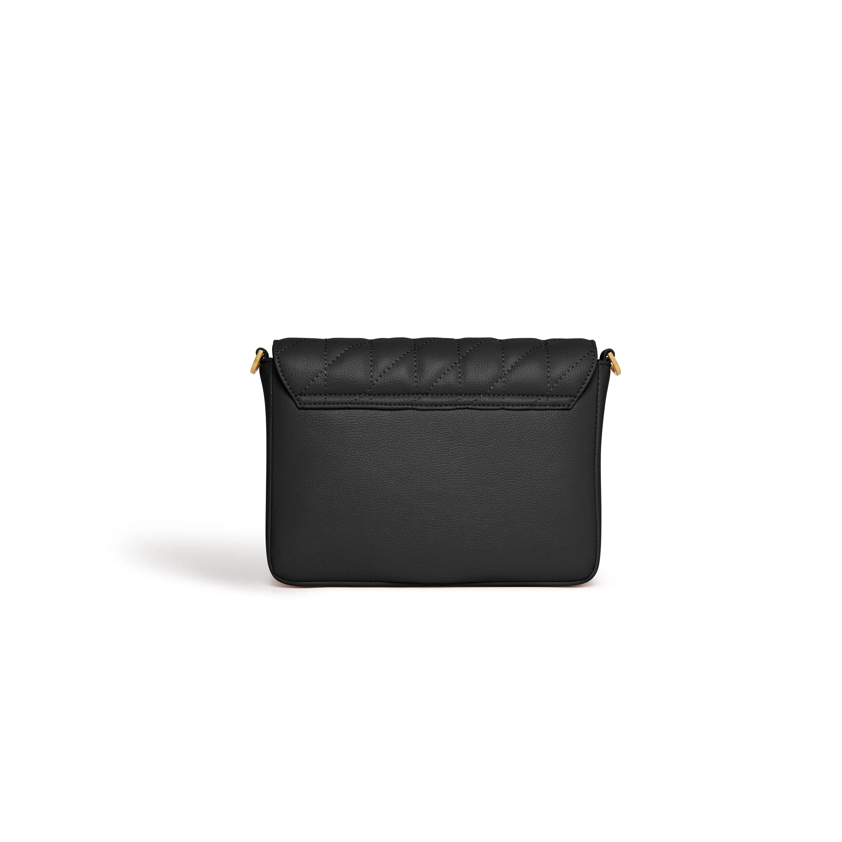 Iris Vegan Leather Shoulder Bag | Black