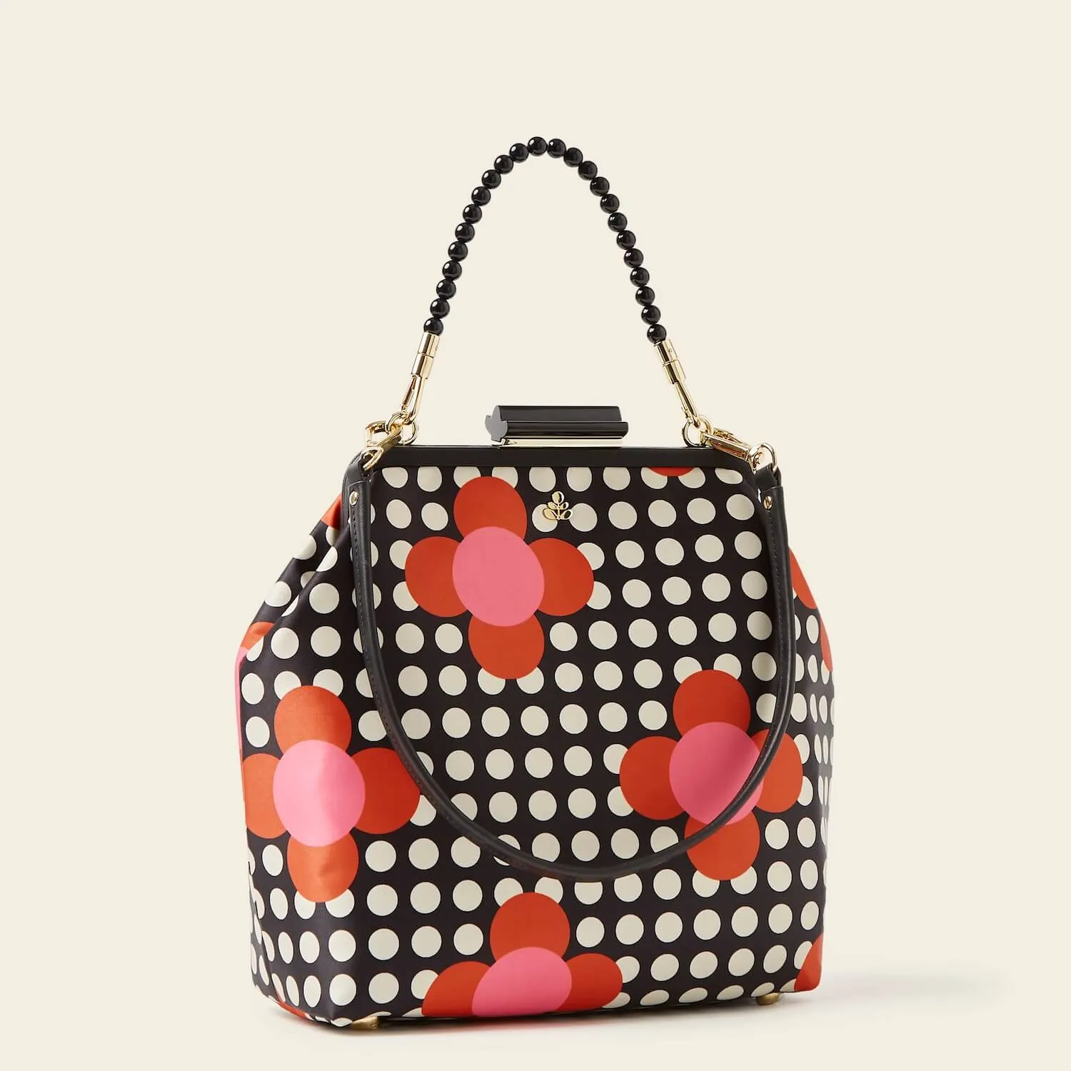 Jenny D Handbag - Fuchsia Flower Polka Dot