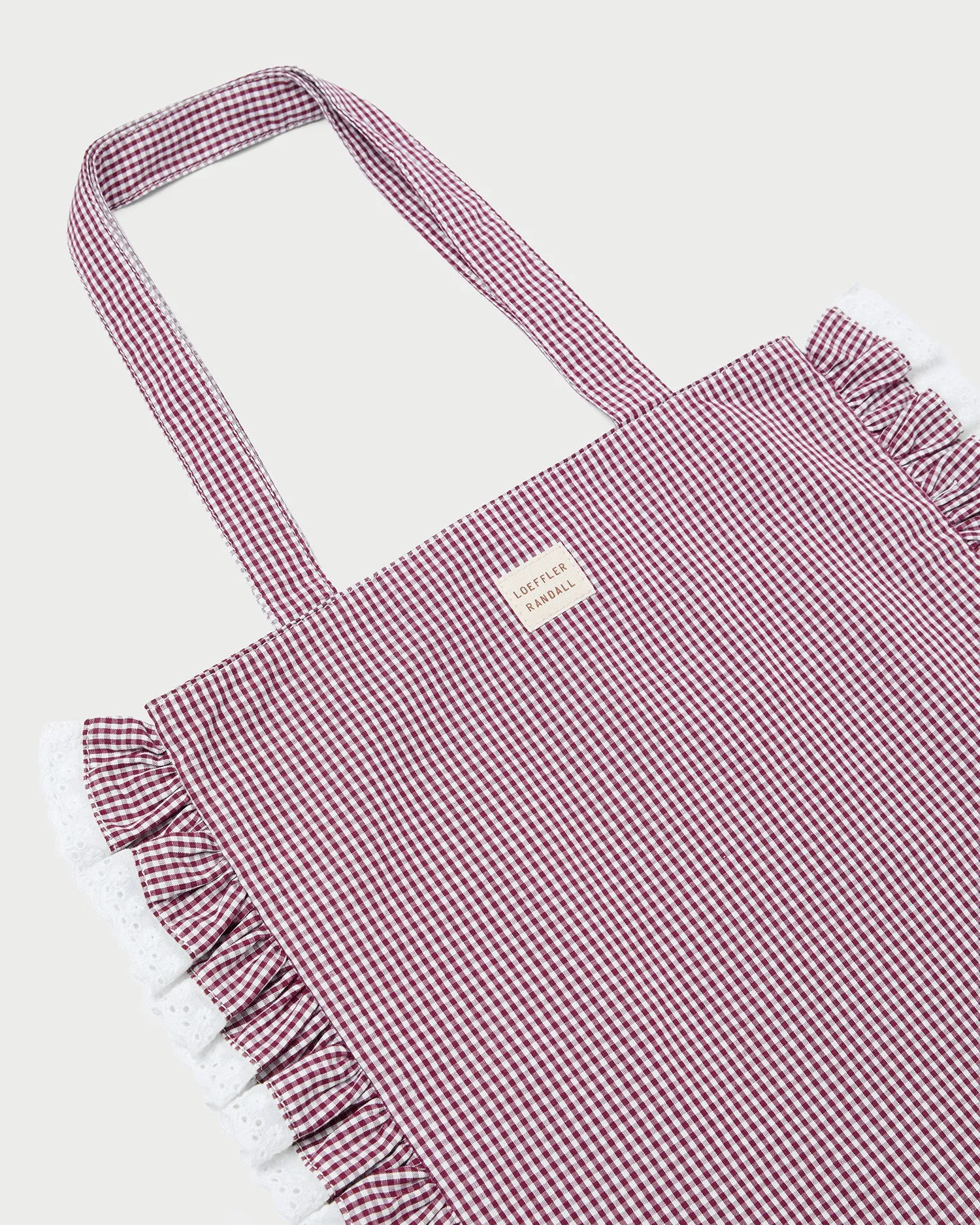 Justine Maroon Ruffle Tote