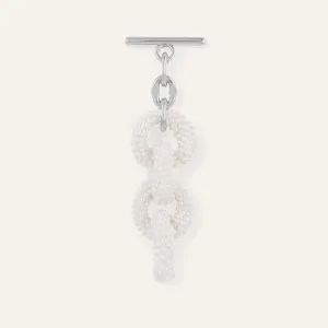 Kings Knot Tassel | Pearl with Silver hardware