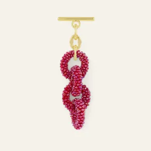 Kings Knot Tassel | Red Sparkle with Gold hardware