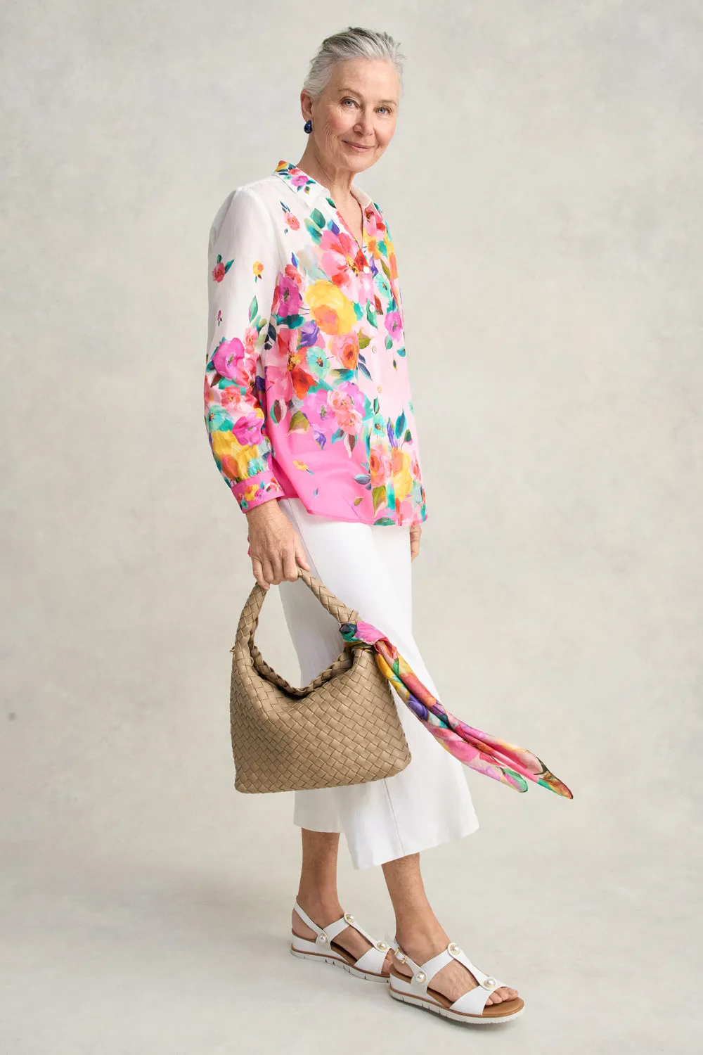 Kira Woven Handbag - Sand