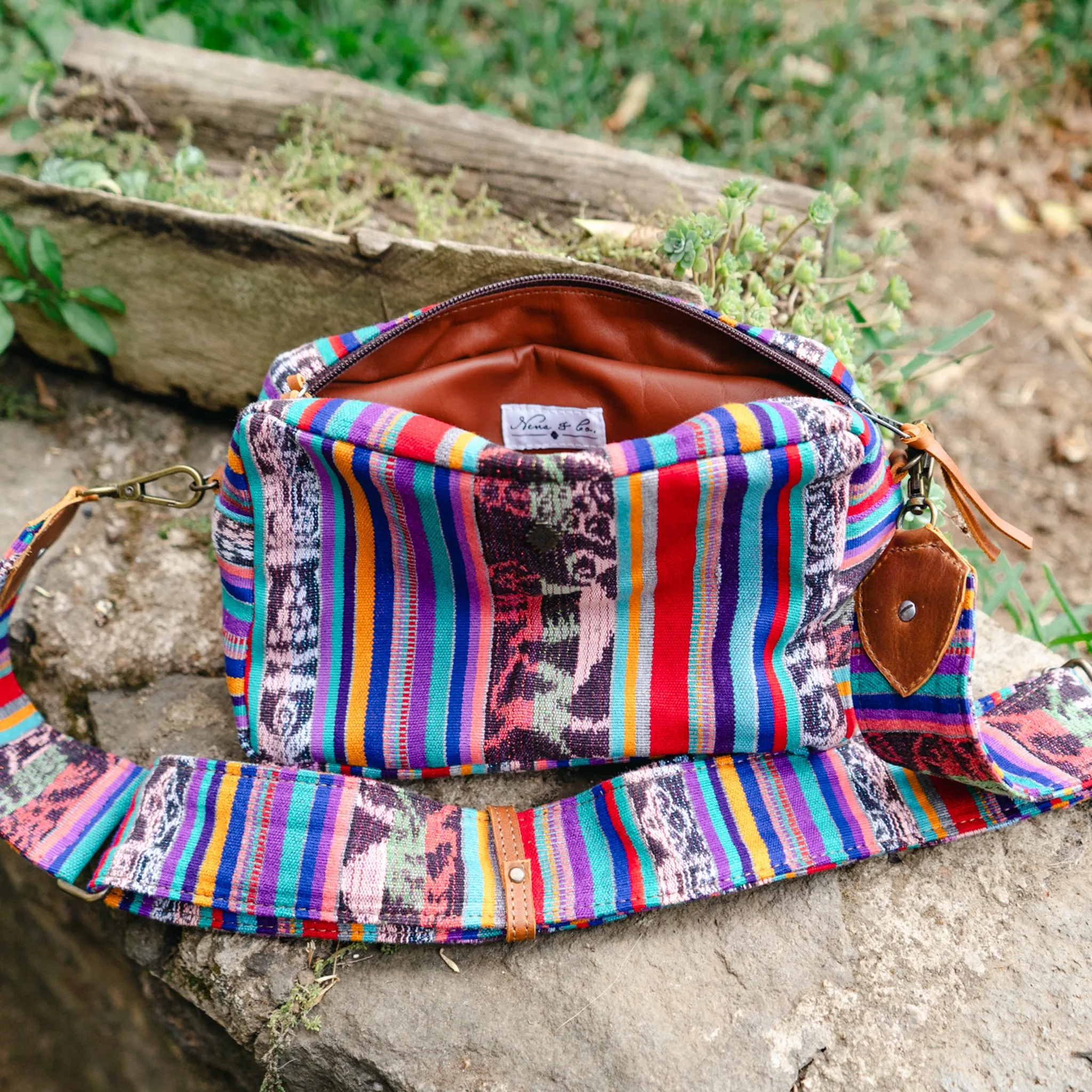 LARGE WANDER CROSSBODY BAG   STRAP SET - CORTE - CAFE - NO. 15779