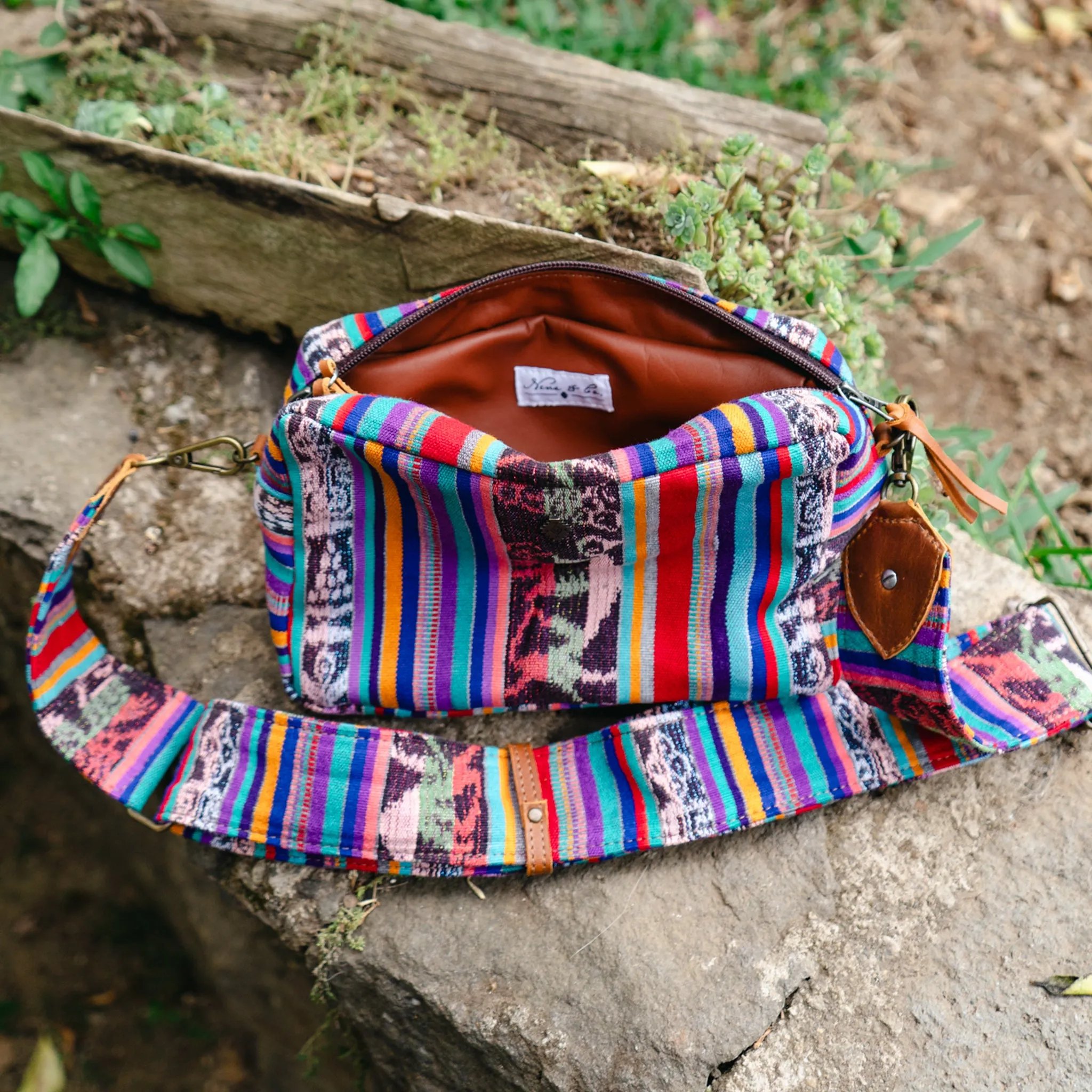 LARGE WANDER CROSSBODY BAG   STRAP SET - CORTE - CAFE - NO. 15779