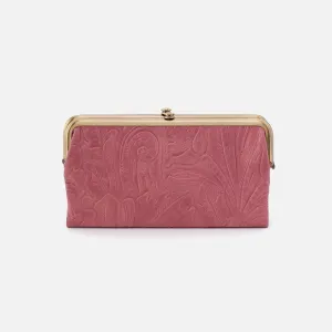Lauren Clutch-Wallet In Tooled Embossed Leather - Mauve Tooled Emboss