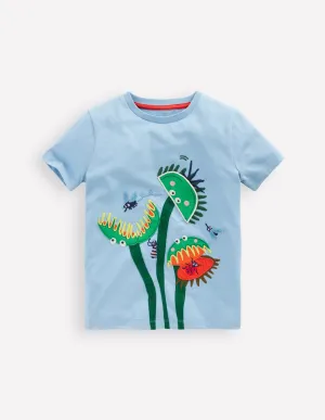 Lift-The-Flap T-shirt-Glacier Blue Fly Trap