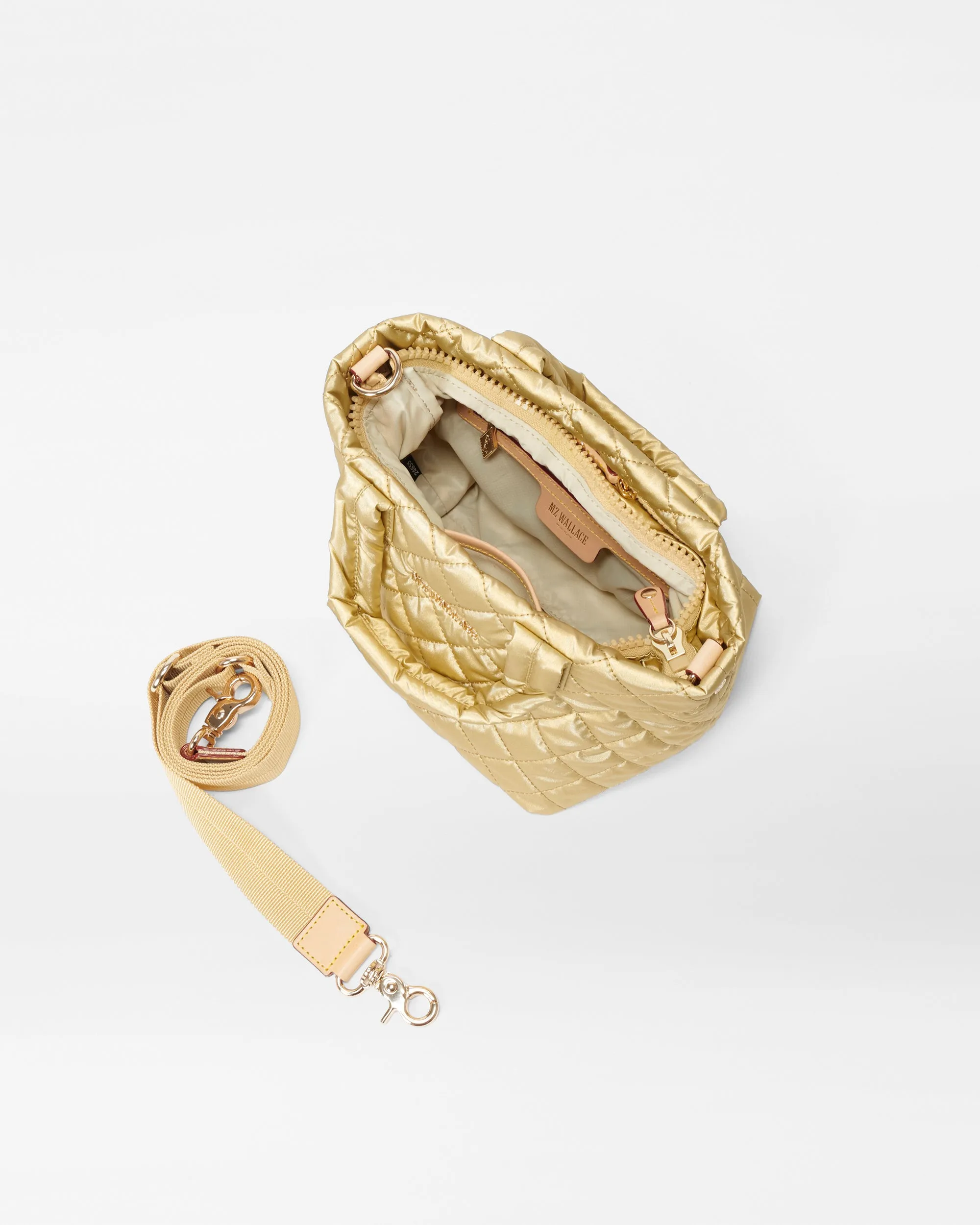 Light Gold Pearl Metallic Micro Metro Tote Deluxe