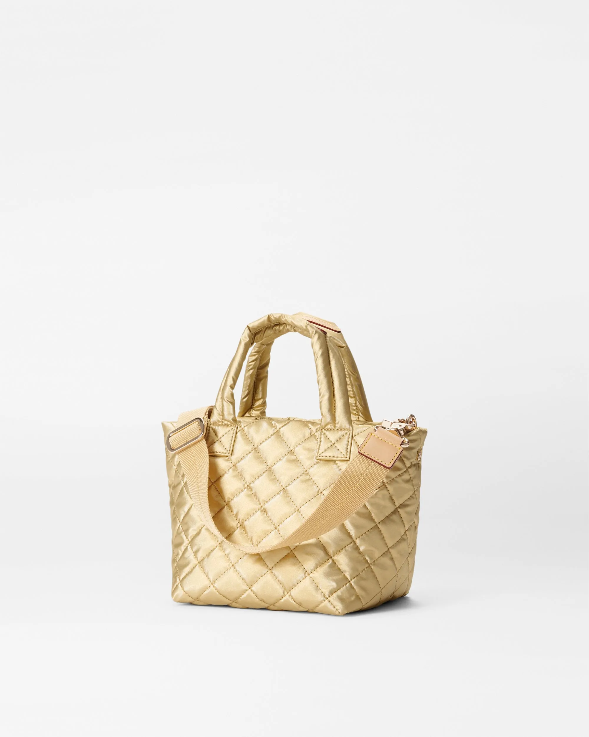 Light Gold Pearl Metallic Micro Metro Tote Deluxe
